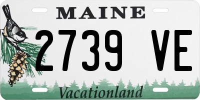 ME license plate 2739VE