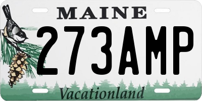 ME license plate 273AMP