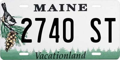 ME license plate 2740ST