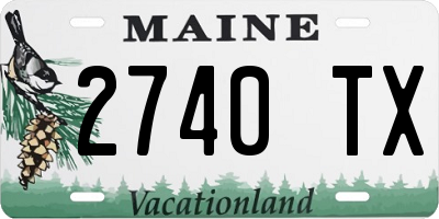 ME license plate 2740TX