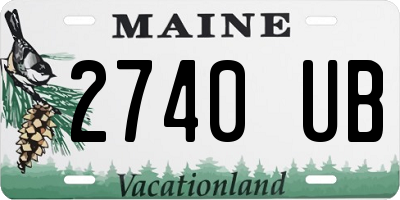 ME license plate 2740UB