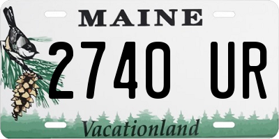 ME license plate 2740UR