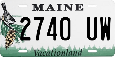 ME license plate 2740UW