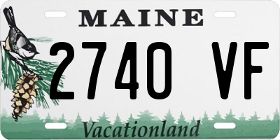 ME license plate 2740VF