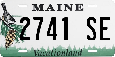 ME license plate 2741SE