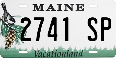 ME license plate 2741SP