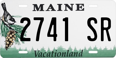 ME license plate 2741SR