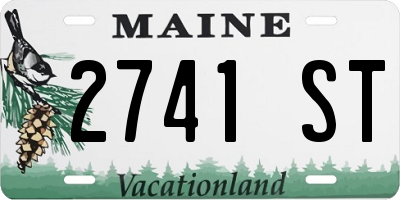 ME license plate 2741ST