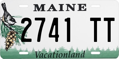 ME license plate 2741TT