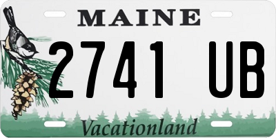 ME license plate 2741UB