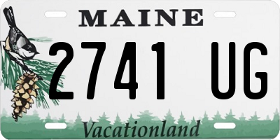 ME license plate 2741UG