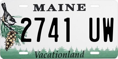 ME license plate 2741UW