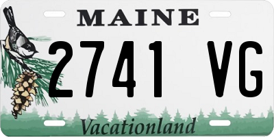 ME license plate 2741VG