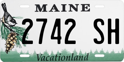 ME license plate 2742SH