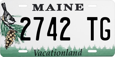 ME license plate 2742TG