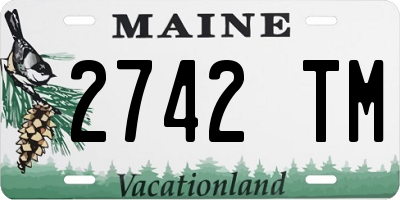 ME license plate 2742TM
