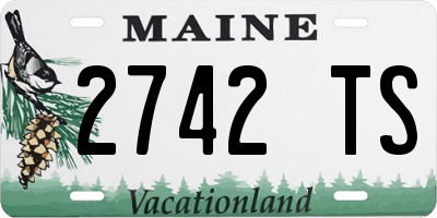 ME license plate 2742TS