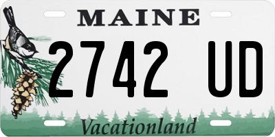 ME license plate 2742UD