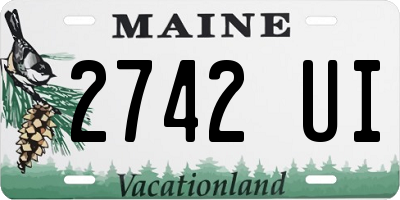 ME license plate 2742UI