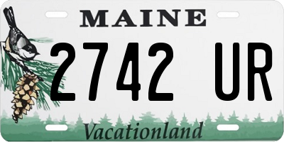 ME license plate 2742UR