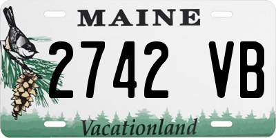 ME license plate 2742VB