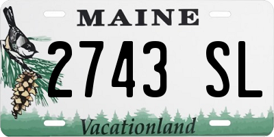 ME license plate 2743SL