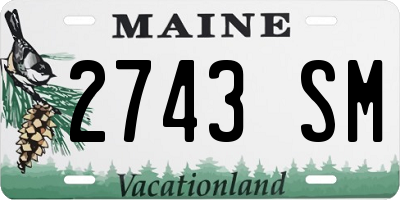 ME license plate 2743SM