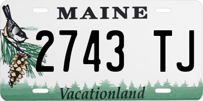 ME license plate 2743TJ
