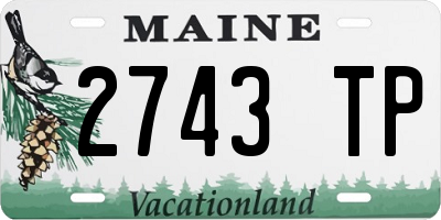 ME license plate 2743TP