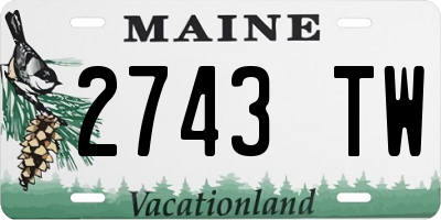 ME license plate 2743TW