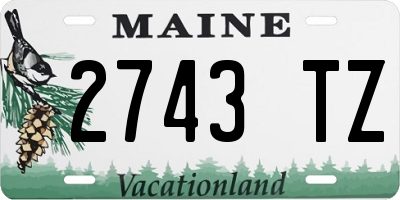 ME license plate 2743TZ
