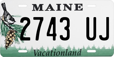 ME license plate 2743UJ