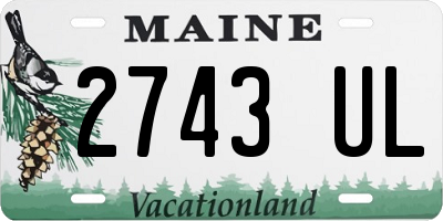 ME license plate 2743UL