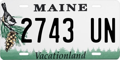 ME license plate 2743UN