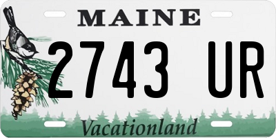 ME license plate 2743UR