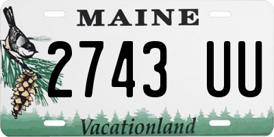 ME license plate 2743UU