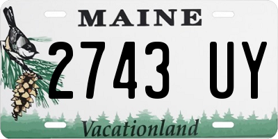 ME license plate 2743UY