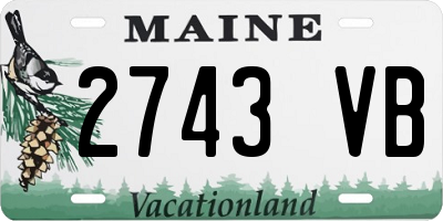 ME license plate 2743VB