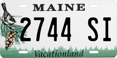 ME license plate 2744SI