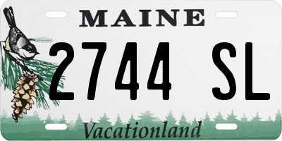 ME license plate 2744SL
