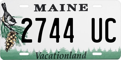 ME license plate 2744UC