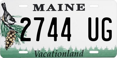 ME license plate 2744UG