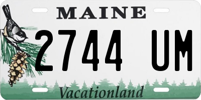 ME license plate 2744UM