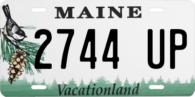 ME license plate 2744UP