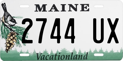 ME license plate 2744UX