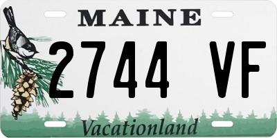 ME license plate 2744VF