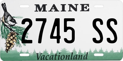 ME license plate 2745SS