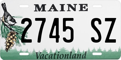 ME license plate 2745SZ