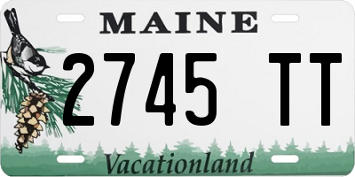 ME license plate 2745TT