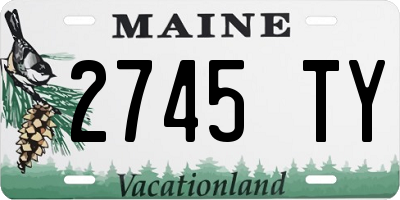 ME license plate 2745TY